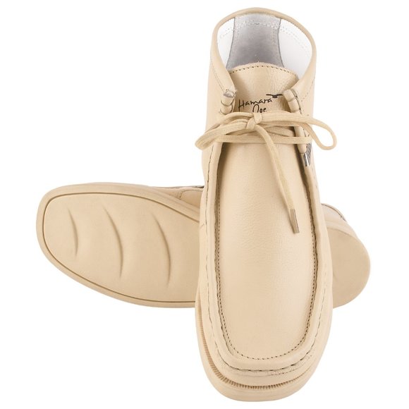 Humara Joe Beige LEATHER DESERT CHUKKA CASUAL BOOTS - Picture 2 of 7